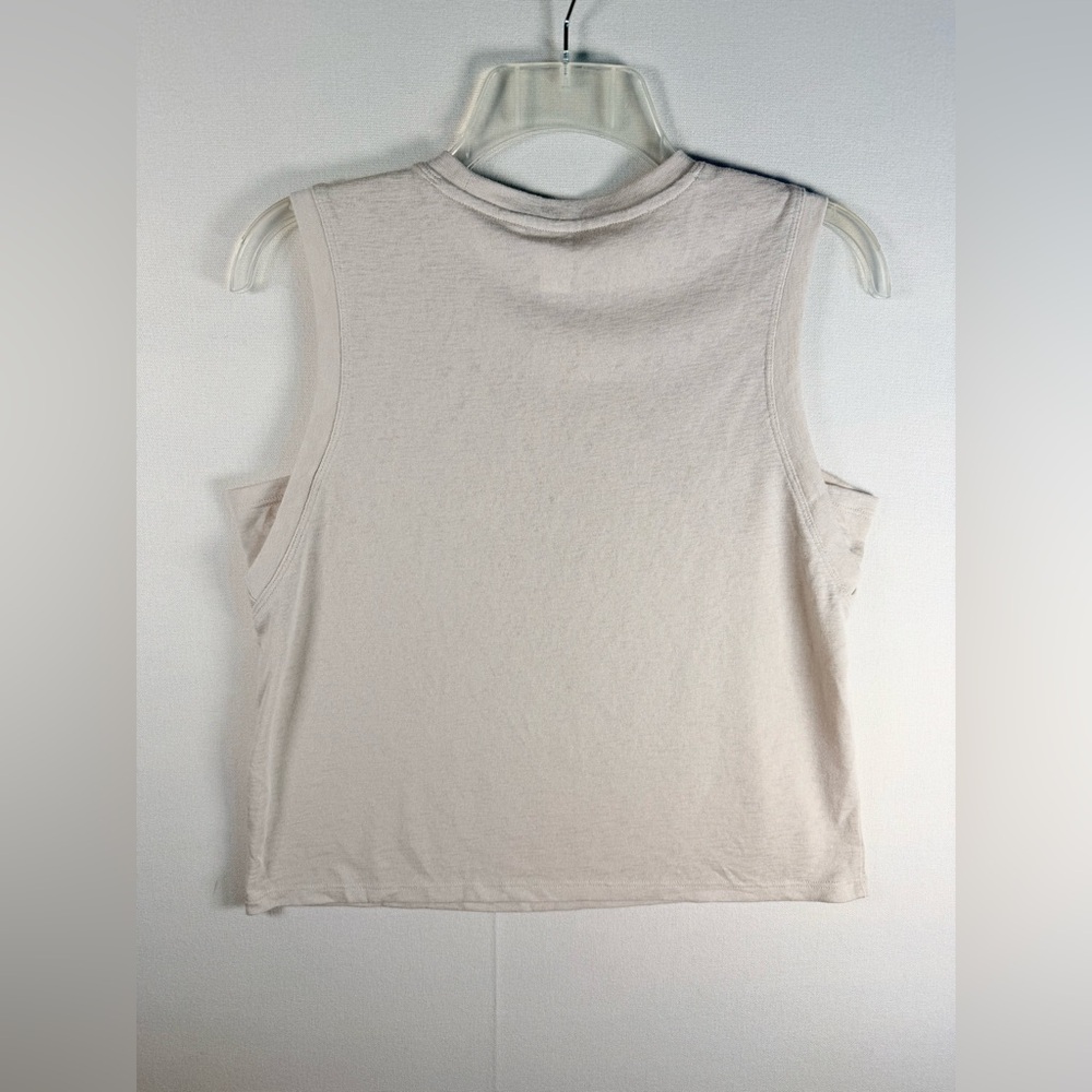 Athleta Breezy Muscle Tank Women’s Small Beige Sleeveless Crop Top - Picture 5 of 7